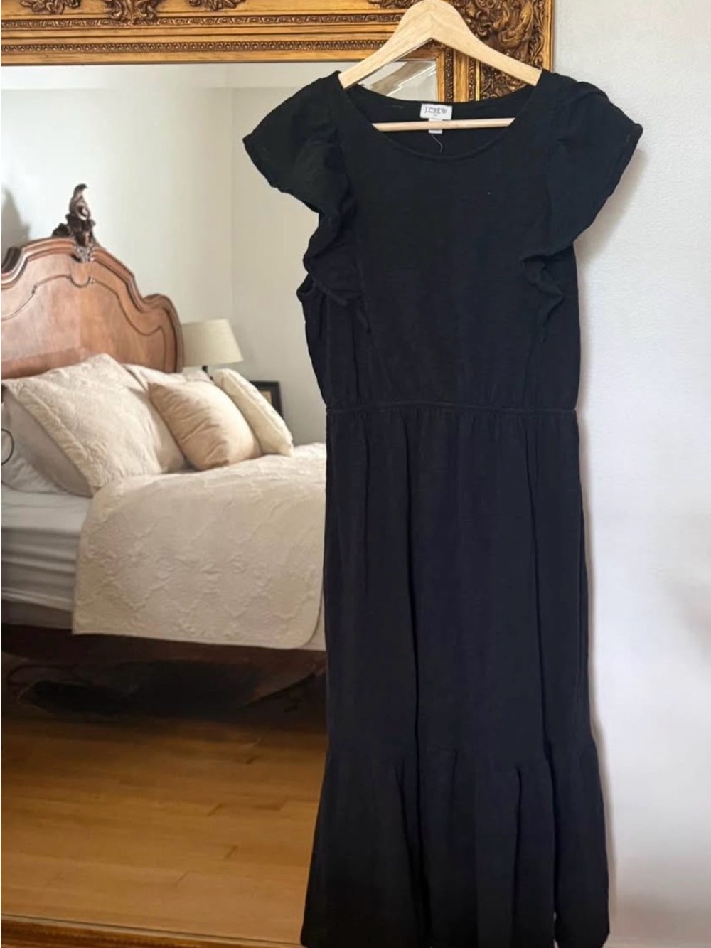 J. Crew Black 100% Cotton BlackMaxi Dress